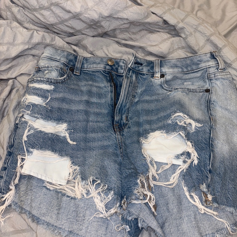 Distressed Denim Women Shorts American eagle mom fit